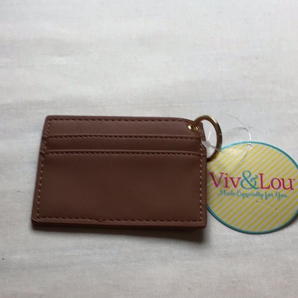 Handbags - Viv&Lou I D wallet with key ring vegan leather 2card slots clear ID window new